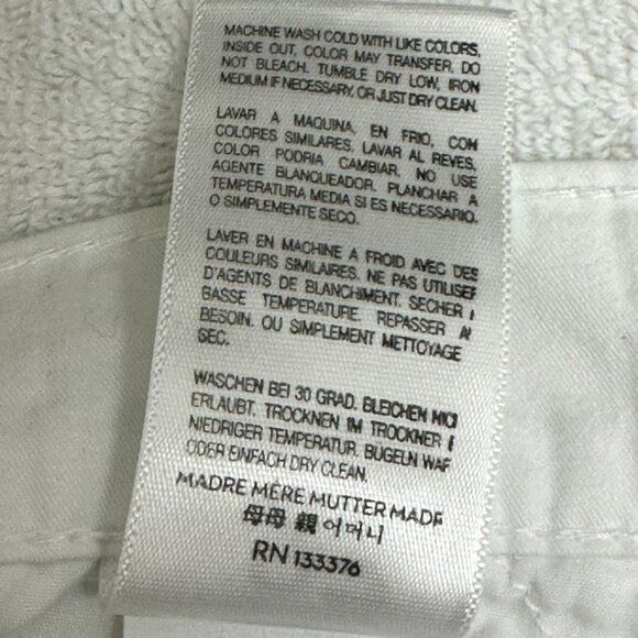 MOTHER THE DROPOUT CUFF SHORT, WHITE, S 27 - Picture 12 of 12